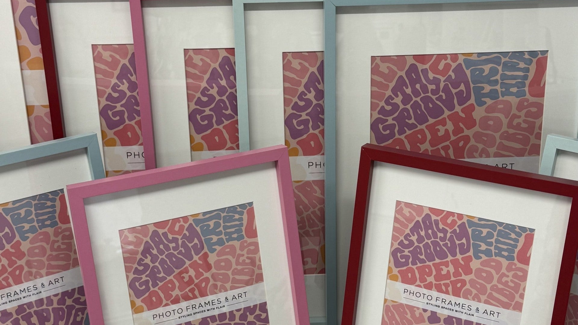 Brighten your home with colourful photo frames and art