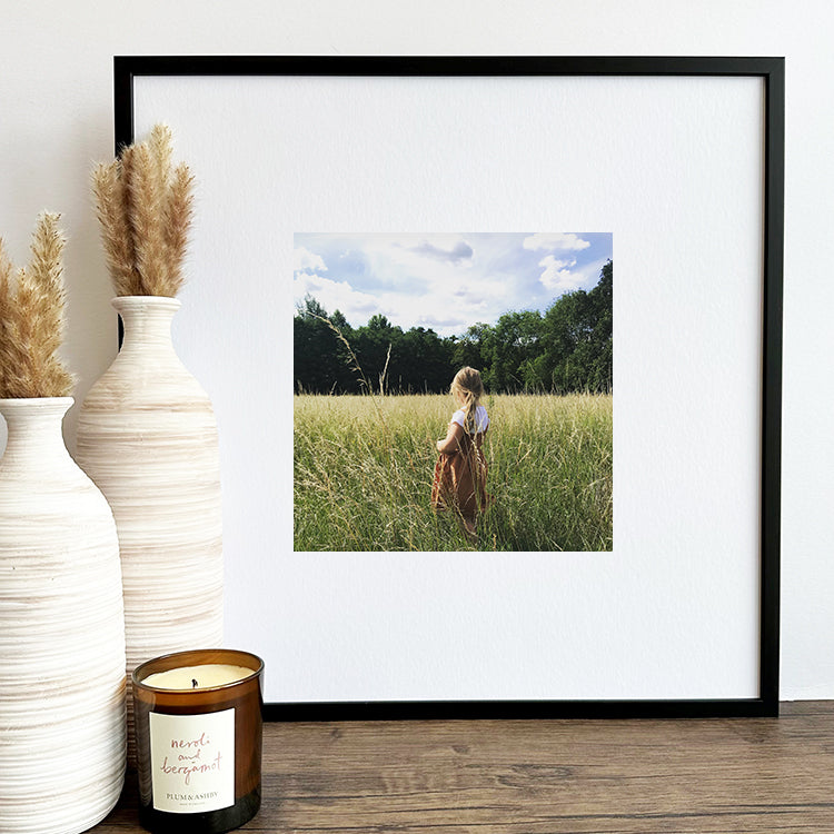 Oversized Mount Wooden 20x20 Black Frame for 10x10
