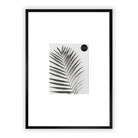Oversized Mount Wooden A2 Black Frame for A4 with a photo of a plant and PF&A Logo
