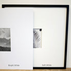Oversized Mount Wooden 18x18 Black Frame for 6x4 with a Bright White and Soft White Mount