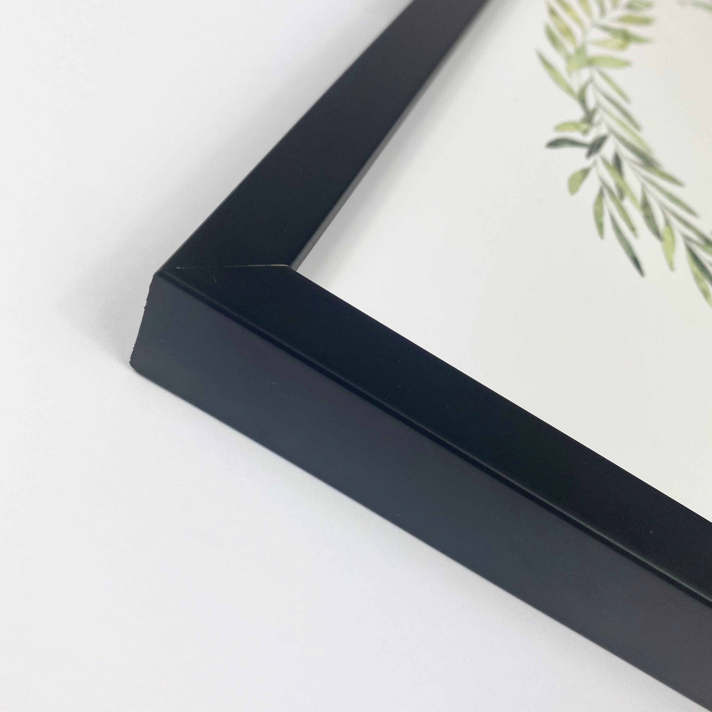 Corner of Oversized Mount Wooden 20x20 Black Frame for 10x10