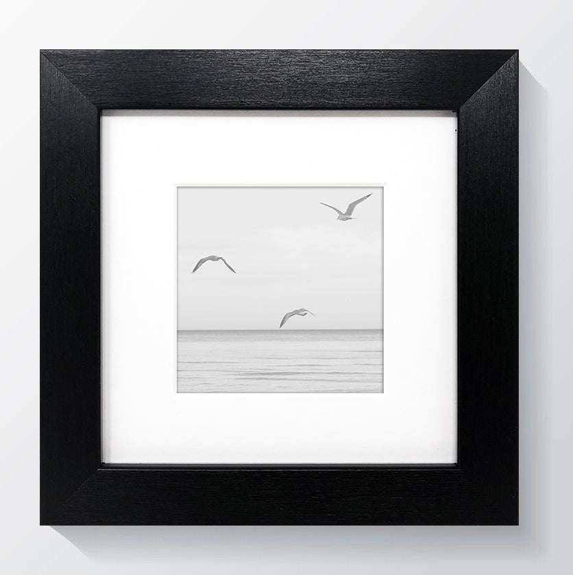 Oxford Black Photo Frame 5x5'' For 3x3'' With White Mount - photoframesandart