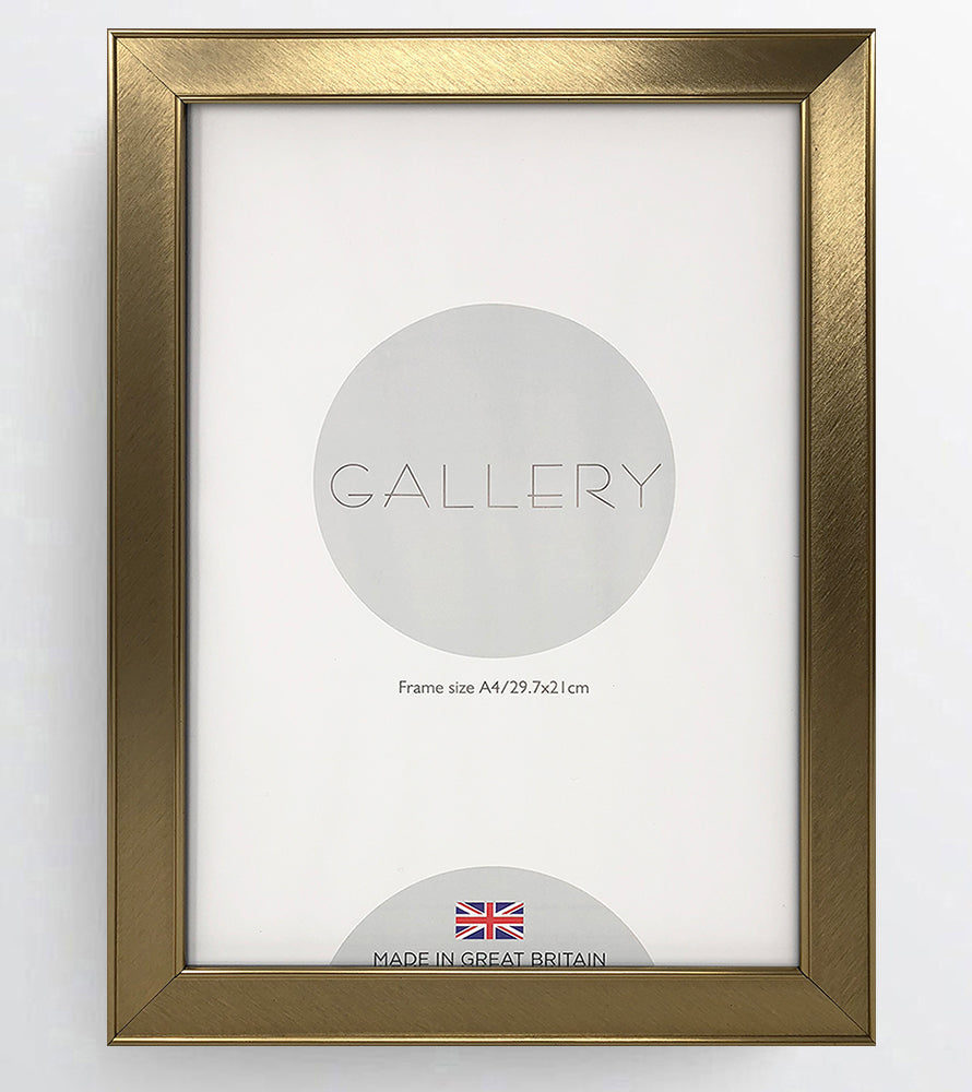 Richmond Brushed Gold Modern Photo Frame A4 No Mount - photoframesandart