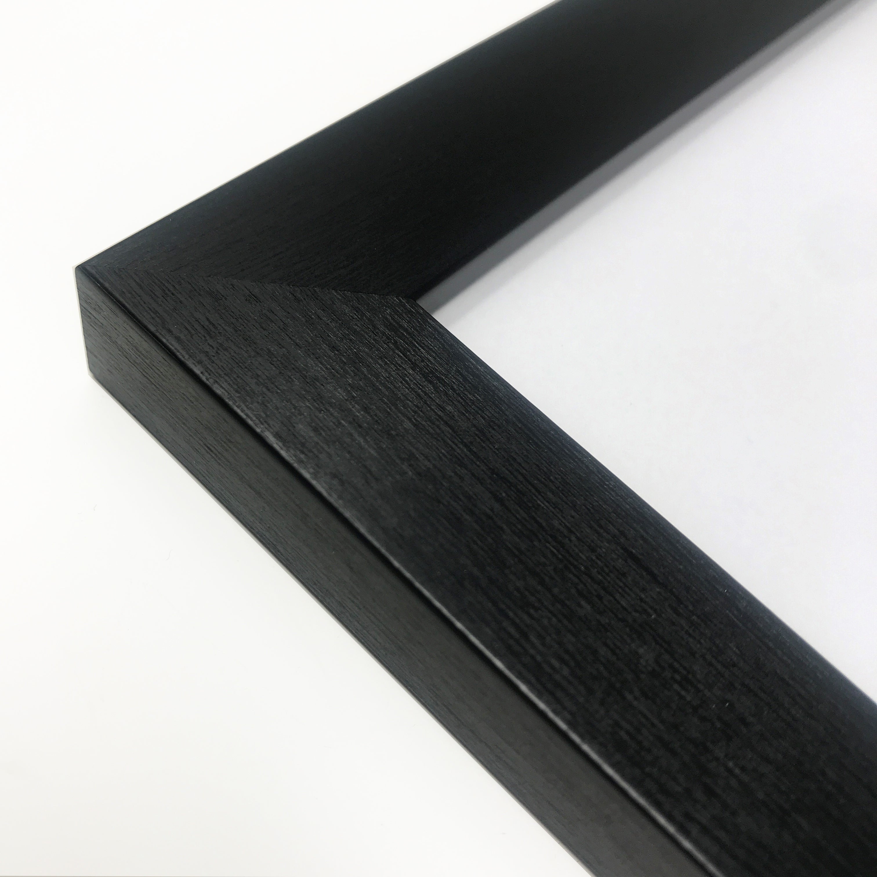 12" Vinyl Black Frame with White Mount (14"x14") - photoframesandart