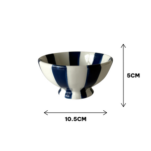 Stripe Candle Holder | Blue and White