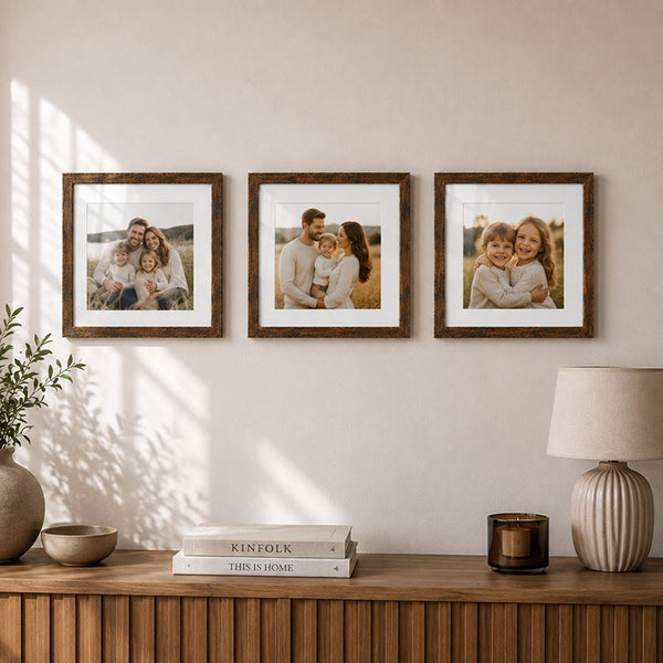 10x10" for 8x8" Windsor Photo Frame | Rustic
