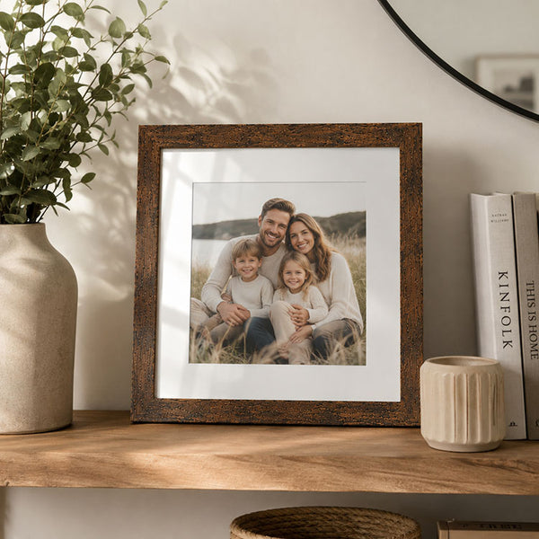 10x10" for 8x8" Windsor Photo Frame | Rustic