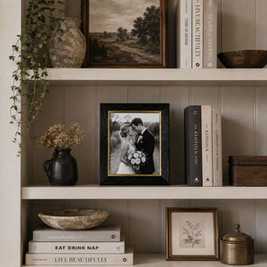 Black and Gold Photo Frame | 10x8"