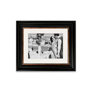 10x8" Shabby Chic Photo Frame With Soft White Mount | Vintage Black