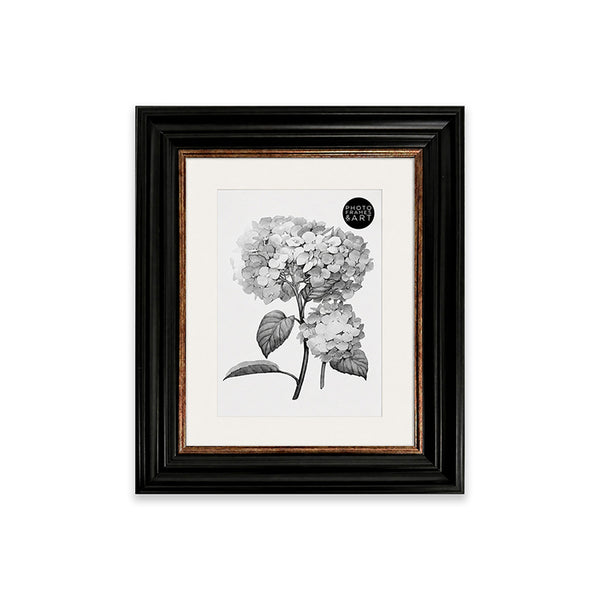 10x8" Shabby Chic Photo Frame With Soft White Mount | Vintage Black