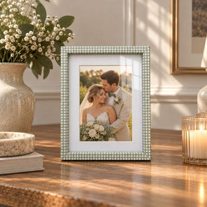 10x8" Photo Frame | Green Gingham