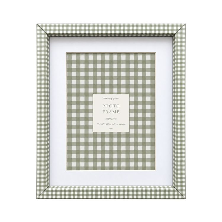 10x8" Photo Frame | Green Gingham