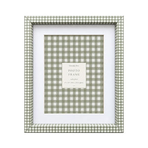 10x8" Photo Frame | Green Gingham