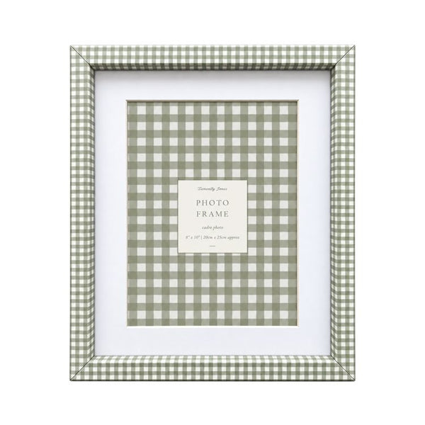 10x8" Photo Frame | Green Gingham
