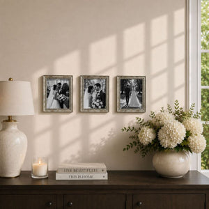 10x8" Traditional Antique Style Picture Frame | Champagne Silver