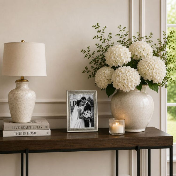 10x8" Traditional Antique Style Picture Frame | Champagne Silver