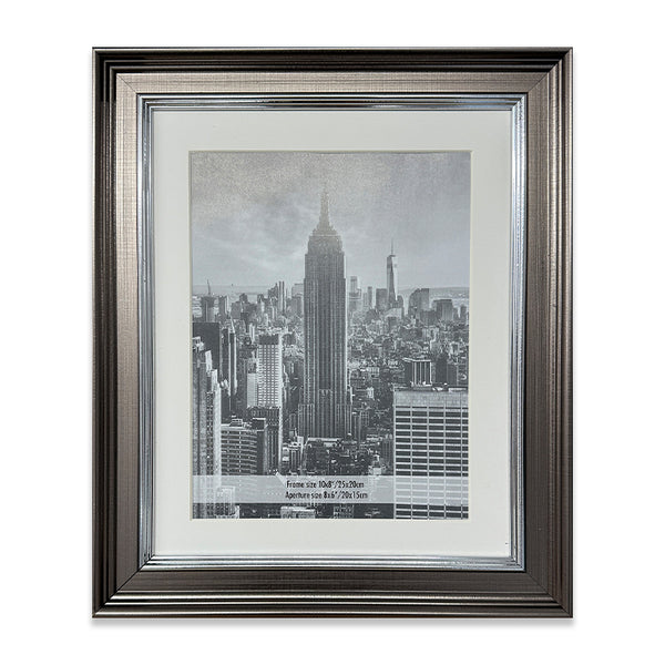 Everyday 10x8 Photo Frame With Mount | Geneva Gunmetal