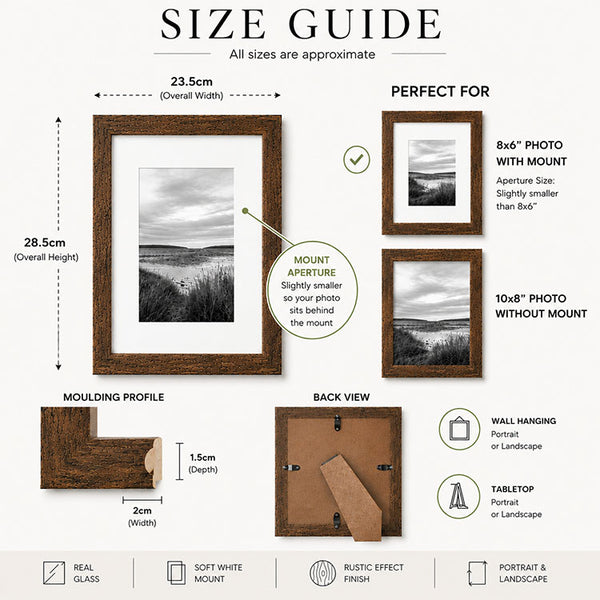 9x7" for 7x5" Windsor Photo Frame