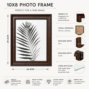 10x8" Photo Frame | Tuscan Dark Wood Effect
