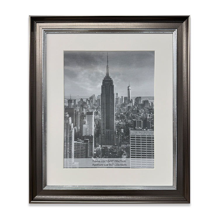 Everyday 12x10 Photo Frame With Mount | Geneva Gunmetal