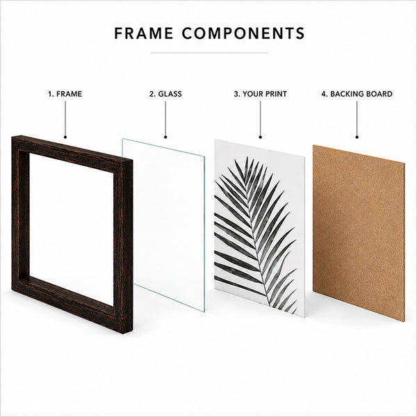 12x12" Dark Walnut Effect Photo Frame | Harrogate Collection