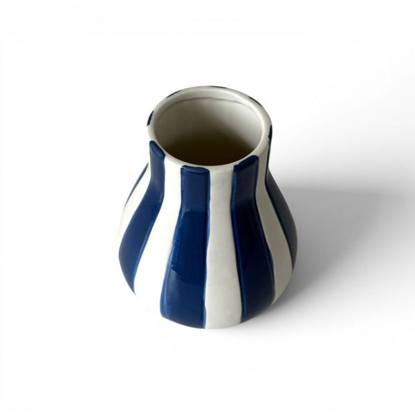 Blue Stripe Vase | 14cms