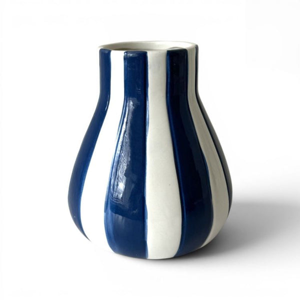 Blue Stripe Vase | 14cms