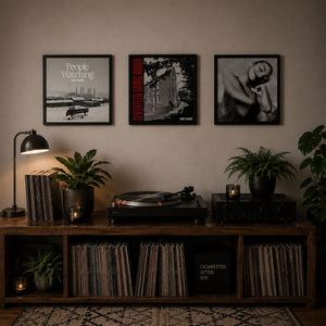 Set of 3 12" Vinyl Album Cover Frames | Oxford Black