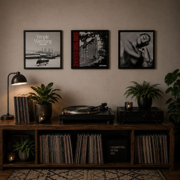 Set of 3 12" Vinyl Album Cover Frames | Oxford Black