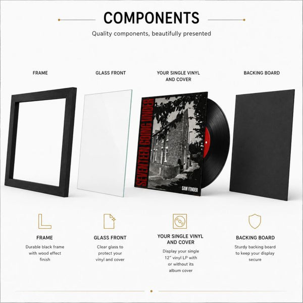 Set of 2 12" Vinyl Album Cover Frames | Oxford Black
