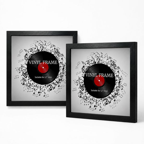 Set of 2 12" Vinyl Album Cover Frames | Oxford Black