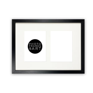 7x5 Multi Photo Frame - 15x11" Collage Frame | Oxford Black