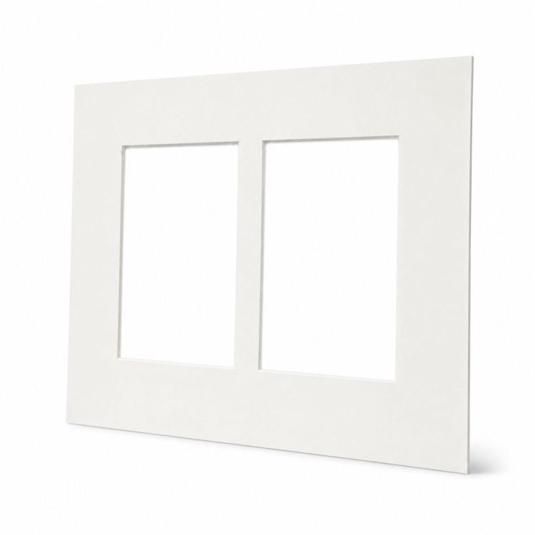 12x10" for 2 6x4" Images Mount | Soft White
