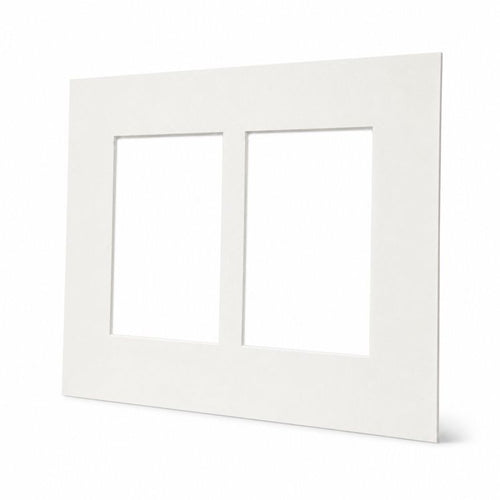12x10" for 2 6x4" Images Mount | Soft White