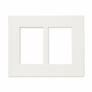 12x10" for 2 6x4" Images Mount | Soft White