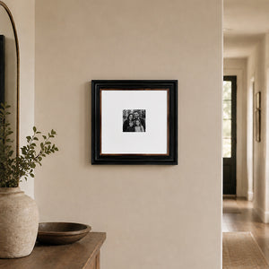12x12" Shabby Chic Photo Frame with Mount | Vintage Black