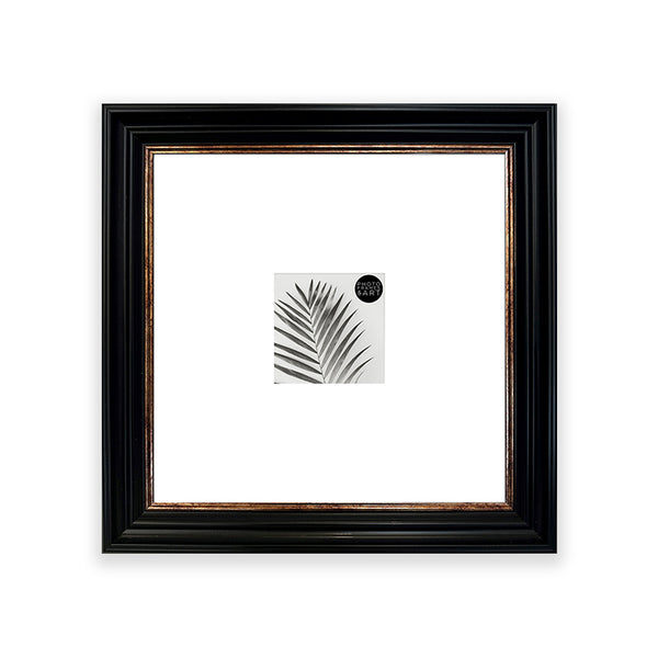 12x12" Shabby Chic Photo Frame with Mount | Vintage Black