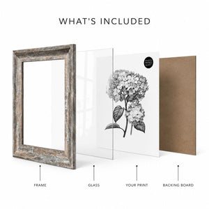 12x12 Photo Frame With Glass | Devon Washed Brown