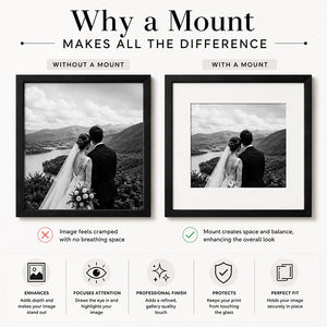 14x14" for 10x8" Image Mount | Soft White