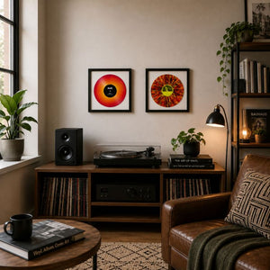 Set of 3 12" Vinyl Frames with White Mount (14"x14") | Oxford Black