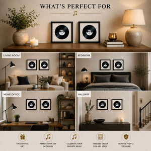 Set of 3 12" Vinyl Frames with White Mount (14"x14") | Oxford Black