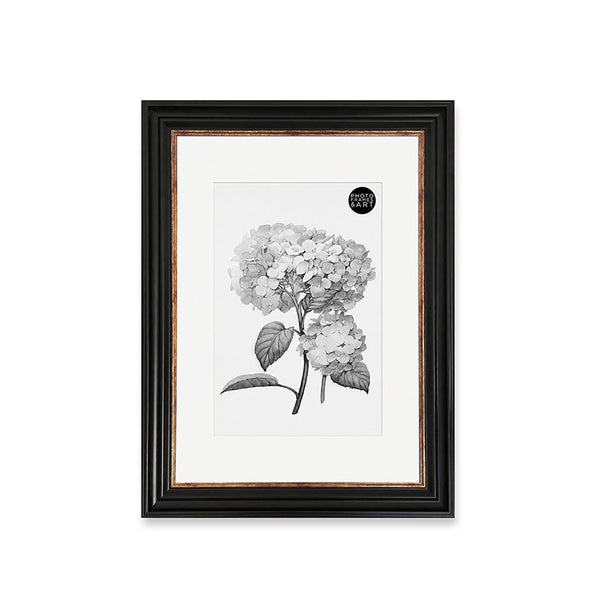 16x12" Shabby Chic Photo Frame With Soft White Mount | Vintage Black