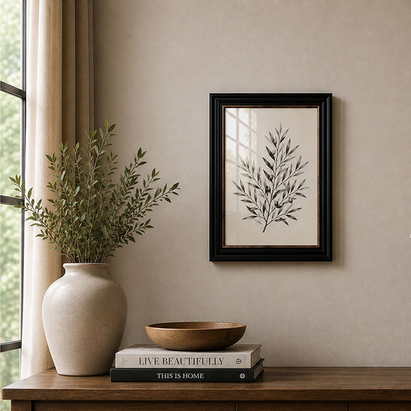16x12" Shabby Chic Photo Frame With Soft White Mount | Vintage Black