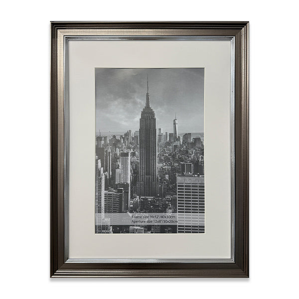 Everyday 16x12 Photo Frame With Mount | Geneva Gunmetal