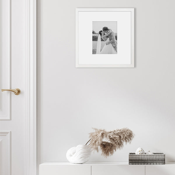 16x16 for 10x8 White Photo Frame | Oxford
