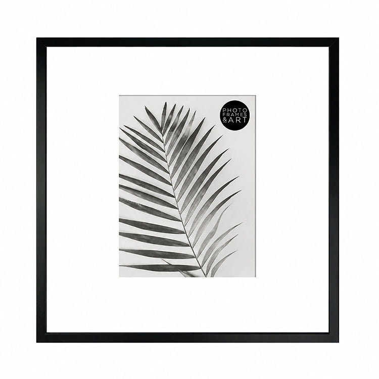 Oversized Mount Wooden 16x16" Black Frame For 10x8" | Signature Collection