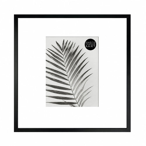 Oversized Mount Wooden 16x16" Black Frame For 10x8" | Signature Collection