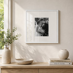 Oversized Mount Wooden 16x16" White Frame For 10x8" | Signature Collection