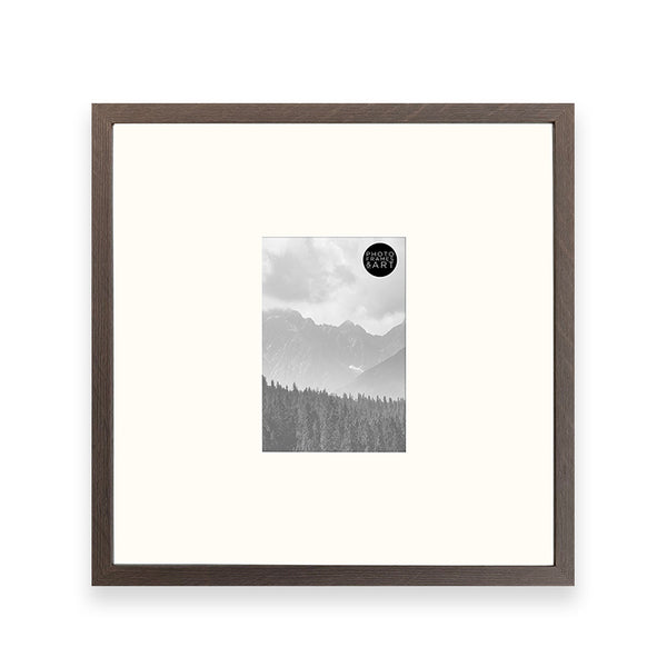 16x16" for 6x4" Wooden Walnut Effect Photo Frame | Hartland Collection