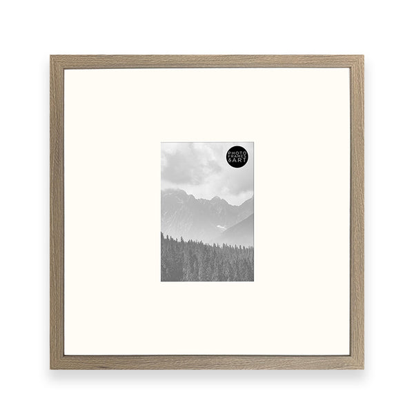 16x16" for 6x4" Wooden Washed Walnut Effect Photo Frame | Hartland Collection